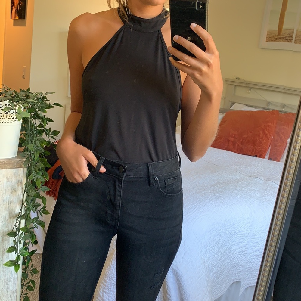 Black Medium Top, Turtle Neck